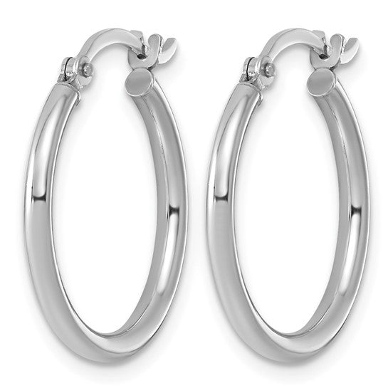 Sterling Silver Round Hoop Earrings