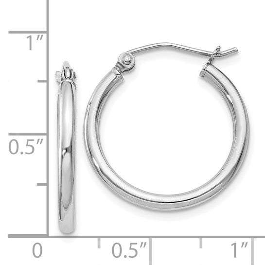 Sterling Silver Round Hoop Earrings