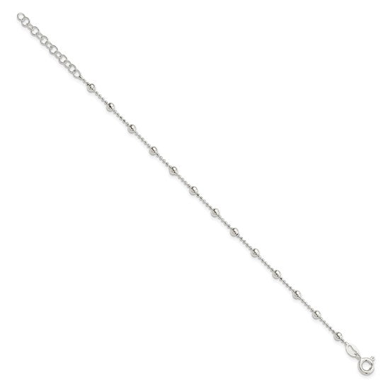 Sterling Silver Beaded 7 Inch Bracelet