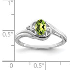Sterling Silver Ladies Peridot Ring