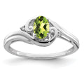Sterling Silver Ladies Peridot Ring