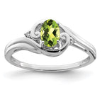 Sterling Silver Ladies Peridot Ring