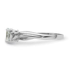 Sterling Silver Genuine Aquamarine Oval Ring