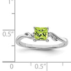 Sterling Silver Ladies Peridot Ring