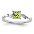 Sterling Silver Ladies Peridot Ring