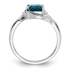 Sterling Silver Genuine London Blue Topaz Ring