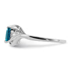 Sterling Silver Genuine London Blue Topaz Ring