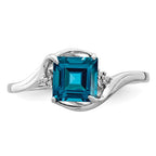 Sterling Silver Genuine London Blue Topaz Ring