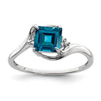 Sterling Silver Genuine London Blue Topaz Ring
