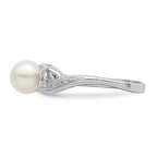 Sterling Silver Ladies FW Pearl Ring