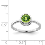 Sterling Silver Ladies Peridot Ring