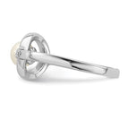 Sterling Silver Ladies FW Pearl Ring