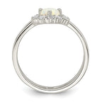 Sterling Silver Created Opal Ring