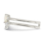 Sterling Silver Created Opal Ring
