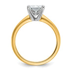 14KY Radiant Cut Lab-Grown Solitaire Ring