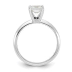 14KW Natural Diamond Square Shape Solitaire Engagement Ring