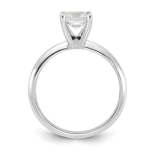 14KW Natural Diamond Square Shape Solitaire Engagement Ring