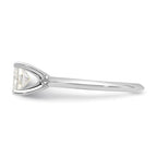 14KW Natural Diamond Square Shape Solitaire Engagement Ring