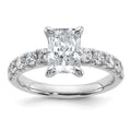 14KW Lab-Grown Diamond Radiant Cut Engagement Ring
