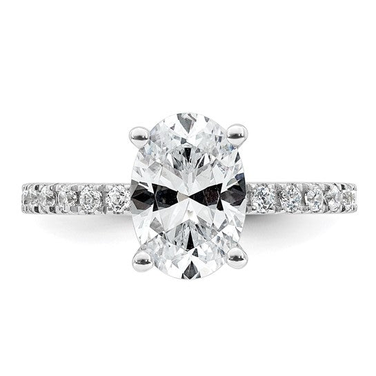 14KW Lab-Grown Diamond Oval Engagement Rings