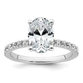 14KW Lab-Grown Diamond Oval Engagement Rings