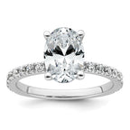 14KW Lab-Grown Diamond Oval Engagement Rings