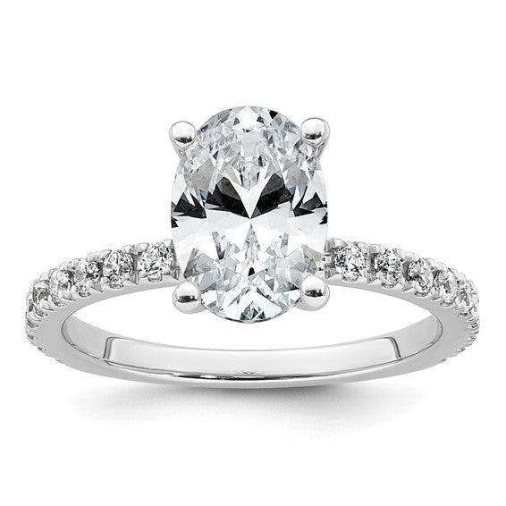 14KW Lab-Grown Diamond Oval Engagement Rings