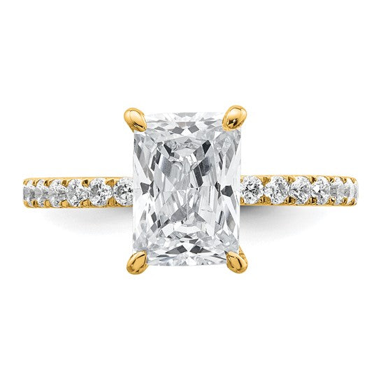 14KY Radiant Lab-Grown Diamond Engagement Ring