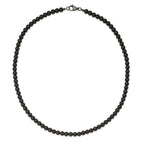 Stainless Steel & Black Agate Necklace