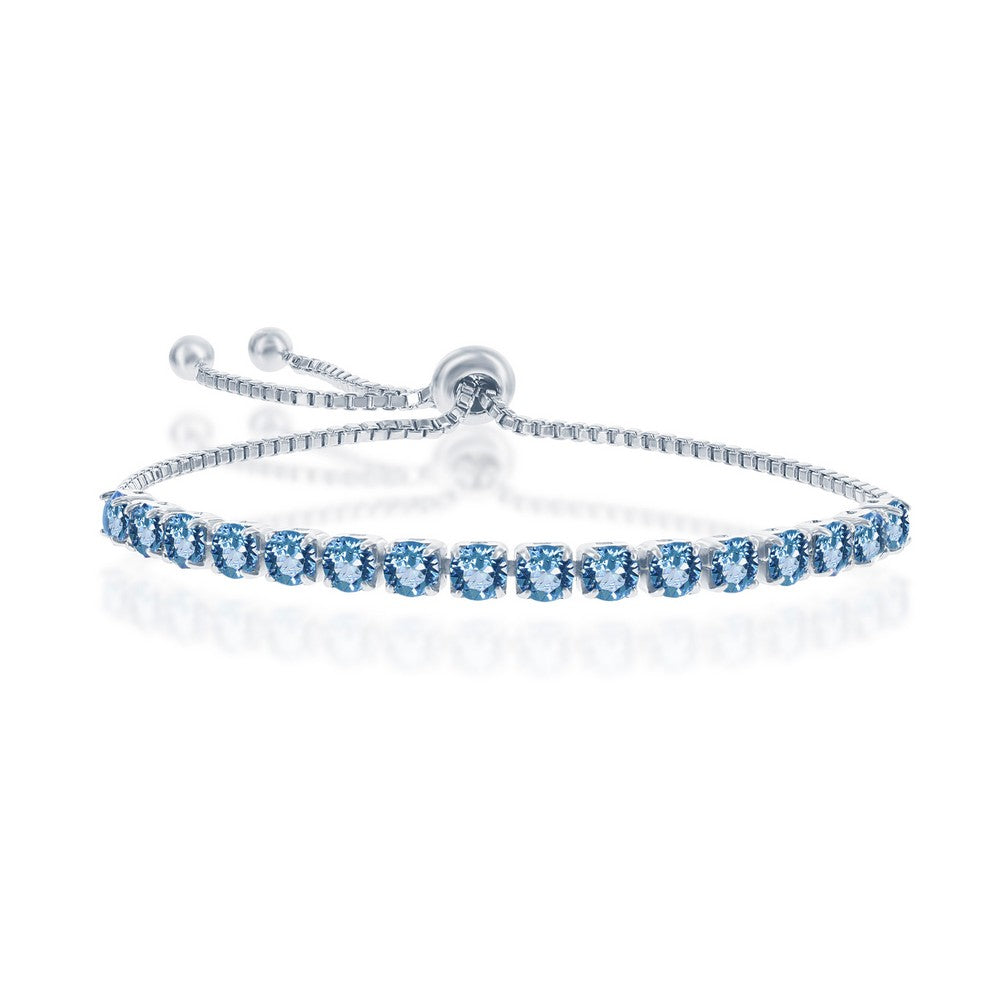 Sterling Silver Swarovski Bolo Tennis Bracelet