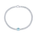 Sterling Silver Blue Topaz Bracelet