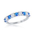Sterling Silver Created Opal Ring
