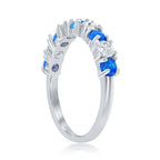 Sterling Silver Created Opal Ring