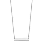 Sterling Silver Blank Bar Necklace