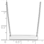 Sterling Silver Blank Bar Necklace
