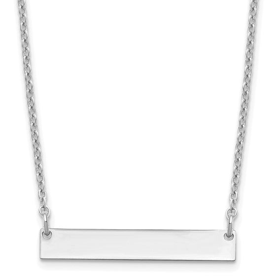 Sterling Silver Blank Bar Necklace
