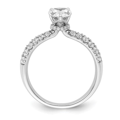 14KW Lab-Grown Pear Shape Diamond Engagement Ring