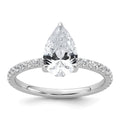 14KW Lab-Grown Pear Shape Diamond Engagement Ring