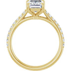 14KY Radiant Lab-Grown Diamond Engagement Ring